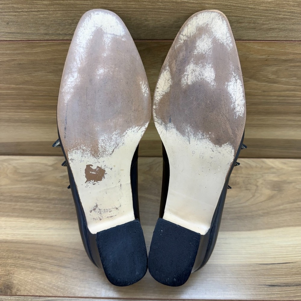 LIZ CLAIBORNE Vintage Victorian Mary Jane Pumps 9 M Black Leather Pinup Wingtip - Picture 9 of 11